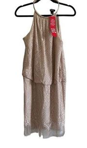 NWT  Women's High Neckline Crochet Dress Size 12