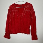 Free People  Counting Stars Peasant Blouse XS