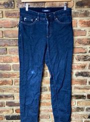 Chaps Dark Wash Blue Denim Pull-On Mid-Rise Skinny Jeans Women's Size 6