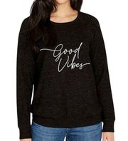 NEW Buffalo David Bitton Heather Black Good Vibes Sweatshirt