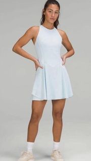 Lululemon Athletica Court Crush Tennis Dress Baby Light Blue Size 4 PWBE/WHT NWT