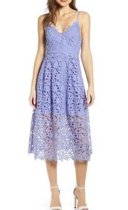 Lace Midi Dress Lavender