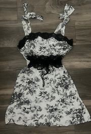 silk and lace bustier milkmaid dress