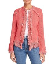 NIC+ZOE Fancy Fringe Jacket in Watermelon, Size XL New w/Tag