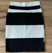 LuLaRoe Black and White Cassie Pencil Skirt