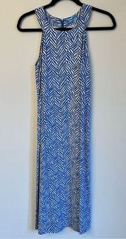 J. McLaughlin Blue & White Sleeveless Maxi Dress | S