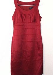 Collection Dressbarn satin bandage sheath red dress women Size 10