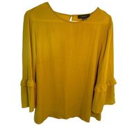 Primark Bell Sleeve Blouse Chartreuse