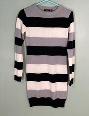 Brave Soul Grungy Round Neck Sweater Dress Size XS