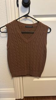 Brown  Sweater Vest