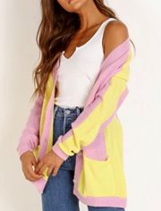 For Love and Lemons Lauryn Oversized Cardigan in Candy Stripe