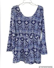 Charlotte Russe  | patterned cornflower blue romper