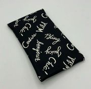 JUICY COUTURE BLACK AND CREAM SOFT EYE GLASSES CASE BRAND NEW