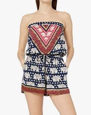 Angie Women’s Boho Elephant Print Romper Size Large