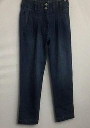 NWT Blank NYC Hi Waisted Pleated Jeans Tapered 27