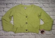 Sincerely Jules Womens Size XS Green V-Neck Cardigan Sweater