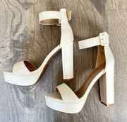 White Platform Heels 