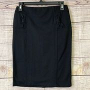 Pencil Cut Mini Skirt Size Medium Black