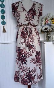 Sienna Sky Floral Print Flowy Midi