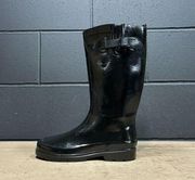 Capelli Black Rubber Mid Calf Rain Chore Muck Boots Women’s 9