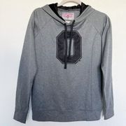 VARSITY preppy hoodie Pullover Sweatshirt SMALL grey number 0 Activewear