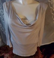 MICHAEL stars one size fits most gray slinky top 100% American bust 30 inches