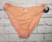 Decree Women's Light Orange Cheeky Bikini Swimsuit Bottom Size XL