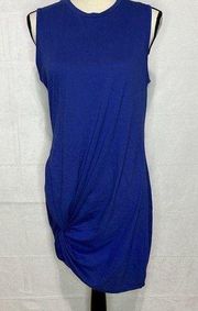 SheIn  Women's Sleeveless Twist Knot Royal Blue T-shirt Dress/Tunic Sz M