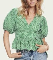 Broderie Anglaise Wrap Over Top