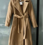 H&M Long Tie Belt Coat Beige (NWT)