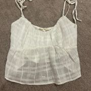 LA Hearts White Babydoll Crop Top