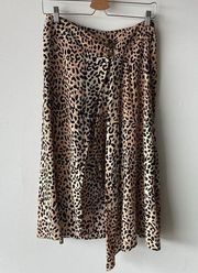 Faithful the brand animal print knee length side button skirt