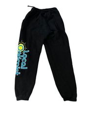 Madhappy Black Local Optimist Feel Yourself Graphic Thick Fleece Sweatpants