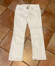 Cabi Lou Lou Straight leg jeans white