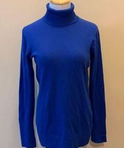 Nordstrom Collection Cashmere Sweater Blue Turtleneck M