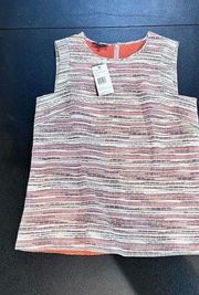 Lafayette 148 New York Womens Striped Sleeveless Tank Top Multi-Color Size 4 NWT