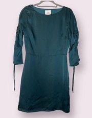 J.O.A. Dark Teal Satin Dress