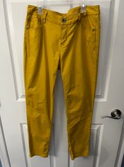 size 8 mustard color straight leg pants