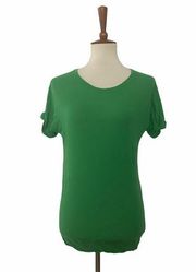 Proenza Schouler Short Sleeve T Shirt Pullover Round Neck Green M Medium