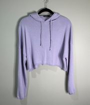 Violet Cropped Hoodie Knit  