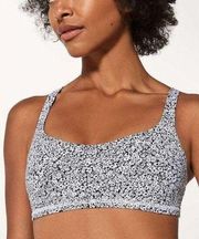 Lululemon Free To Be Sports Bra Size 10 Ditsy Daisy White Black