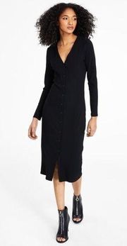 Black Midi Cardigan Dress