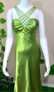 Betsy and Adam Vintage Lime Green Gown