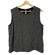 Pendleton Black & White Printed Reversible Tank Top L