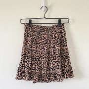 Animal Print Mini Skirt