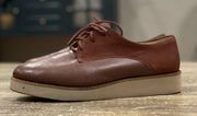 SoftWalk Womens Willis Suede and Leather Brown Lace-Up Oxfords Shoes 8.5 Wide