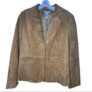 Vintage Liz & Co. Suede Leather Jacket Blazer