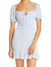 Lost Wander Light Blue Floral Dress