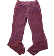 Maurice’s Button Fly Flare Women's 32" Waist Red Bergundy Corduroy Pants Midrise