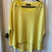 Anna Grace Lightweight Yellow Dolman Sleeve Sweater